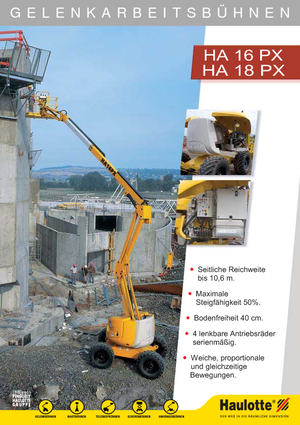 Колісні підйомники з шарнірною стрілою Haulotte HA 16 PX