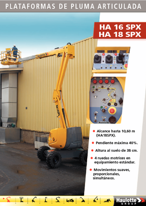 Колісні підйомники з шарнірною стрілою Haulotte HA 16 SPX