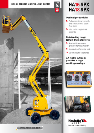Колісні підйомники з шарнірною стрілою Haulotte HA 16 SPX