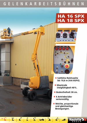 Колісні підйомники з шарнірною стрілою Haulotte HA 16 SPX