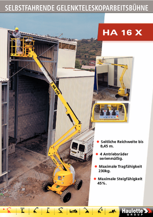 Колісні підйомники з шарнірною стрілою Haulotte HA 16 X