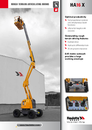 Колісні підйомники з шарнірною стрілою Haulotte HA 16 X