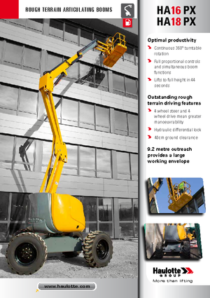 Колісні підйомники з шарнірною стрілою Haulotte HA 16 PX