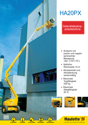 Колісні підйомники з шарнірною стрілою Haulotte HA 20 PX