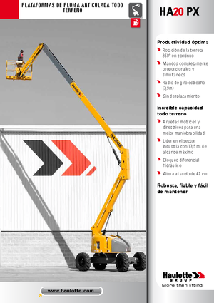 Колісні підйомники з шарнірною стрілою Haulotte HA 20 PX