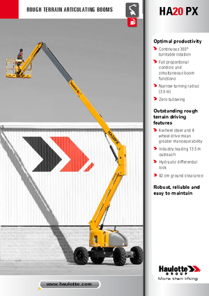 Колісні підйомники з шарнірною стрілою Haulotte HA 20 PX