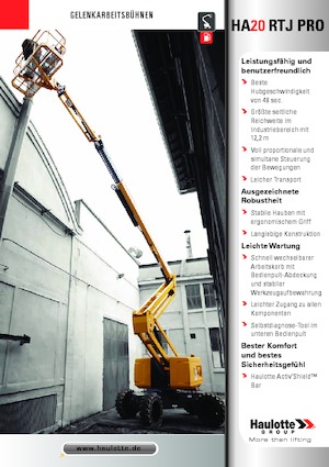 Колісні підйомники з шарнірною стрілою Haulotte HA20 RTJ PRO