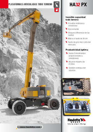 Колісні підйомники з шарнірною стрілою Haulotte HA 32 PX