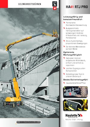 Колісні підйомники з шарнірною стрілою Haulotte HA41 RTJ PRO