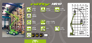 Колісні підйомники з шарнірною стрілою Niftylift HR 10