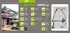 Колісні підйомники з шарнірною стрілою Niftylift HR 15