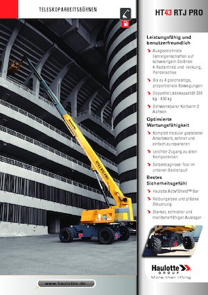 Колісні телескопічні підйомники Haulotte HT43 RTJ PRO