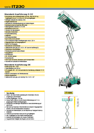 Ножичні підйомники колісні Iteco IT 15230 D