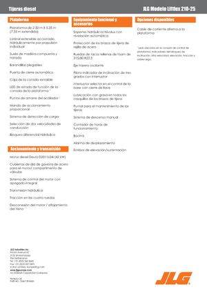 Ножичні підйомники колісні JLG Liftlux 210-25