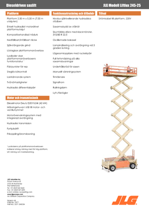 Ножичні підйомники колісні JLG Liftlux 245-25
