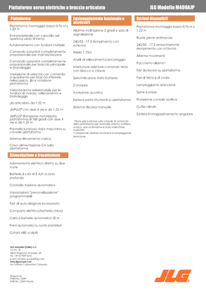 Колісні підйомники з шарнірною стрілою JLG M400AJP