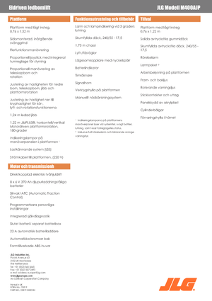 Колісні підйомники з шарнірною стрілою JLG M400AJP