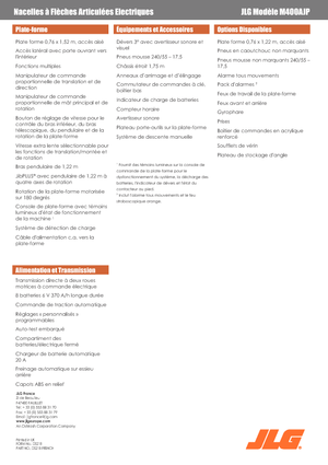 Колісні підйомники з шарнірною стрілою JLG M400AJP