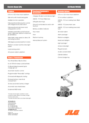 Колісні підйомники з шарнірною стрілою JLG M450A