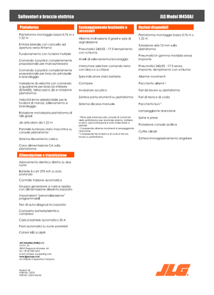 Колісні підйомники з шарнірною стрілою JLG M450AJ