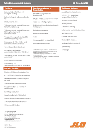 Колісні підйомники з шарнірною стрілою JLG M450AJ