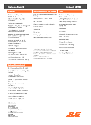 Колісні підйомники з шарнірною стрілою JLG M450AJ