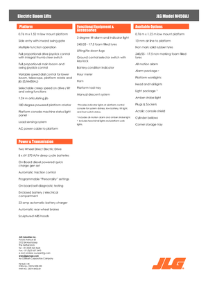 Колісні підйомники з шарнірною стрілою JLG M450AJ