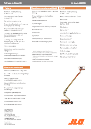 Колісні телескопічні підйомники JLG M600JA