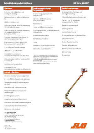 Колісні телескопічні підйомники JLG M600JP