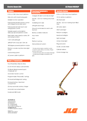 Колісні телескопічні підйомники JLG M600JP