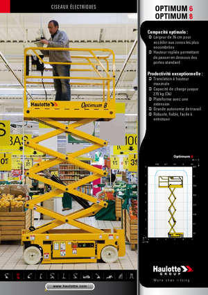 Ножичні підйомники колісні Haulotte Optimum 8