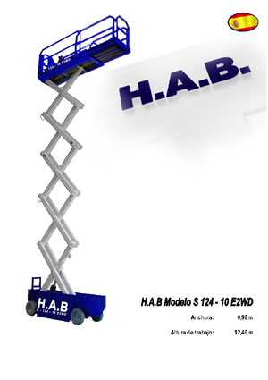 Ножичні підйомники колісні HAB S 124-10 E 2WD