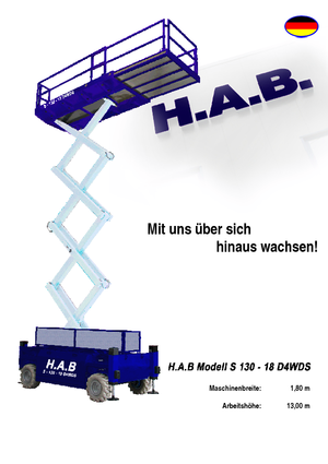Ножичні підйомники колісні HAB S 130-18 D 4WD S