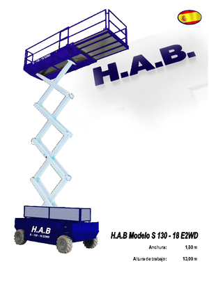 Ножичні підйомники колісні HAB S 130-18 E 2WD
