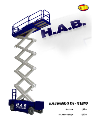 Ножичні підйомники колісні HAB S 152-12 E 2WD S