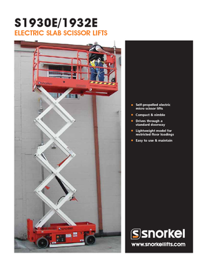 Ножичні підйомники колісні Snorkel S1930E