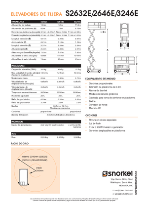 Ножичні підйомники колісні Snorkel S3246E