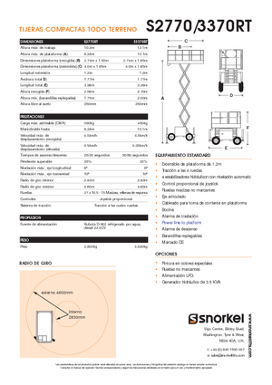 Ножичні підйомники колісні Snorkel S2770RT