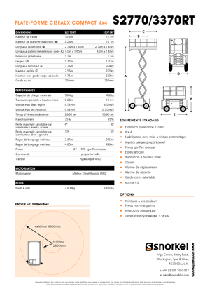 Ножичні підйомники колісні Snorkel S2770RT