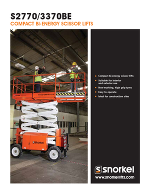 Ножичні підйомники колісні Snorkel S3370BE