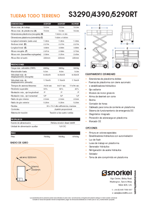 Ножичні підйомники колісні Snorkel S 4390 RT