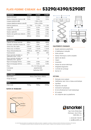 Ножичні підйомники колісні Snorkel S 4390 RT