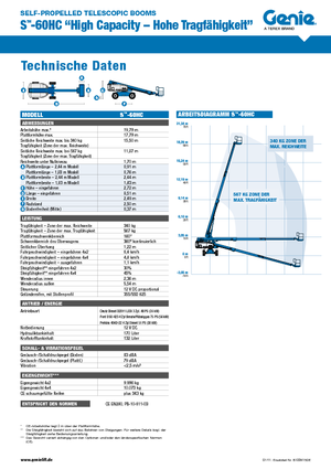 Колісні телескопічні підйомники Genie S-60 HC