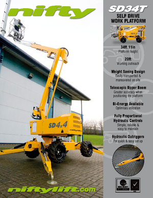Колісні підйомники з шарнірною стрілою Niftylift SD 34 T