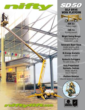 Колісні підйомники з шарнірною стрілою Niftylift SD 50