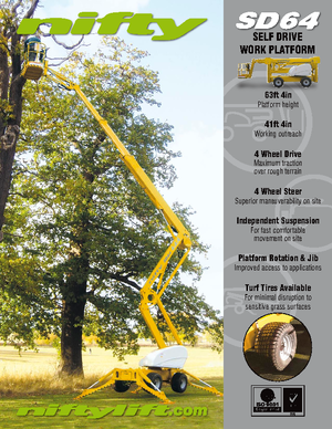 Колісні підйомники з шарнірною стрілою Niftylift SD 64