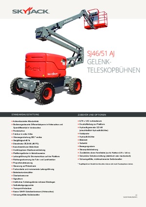 Колісні підйомники з шарнірною стрілою Skyjack SJ 51 AJ