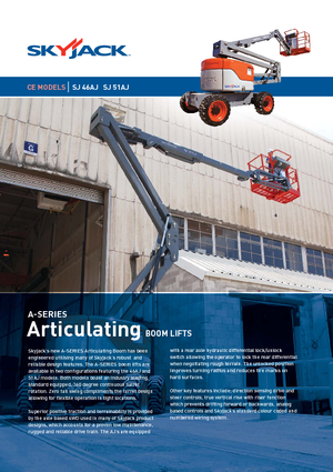 Колісні підйомники з шарнірною стрілою Skyjack SJ 51 AJ