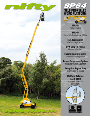 Колісні підйомники з шарнірною стрілою Niftylift SP 64