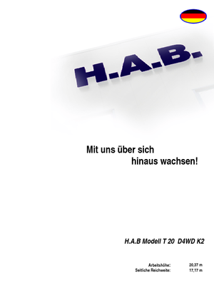 Колісні телескопічні підйомники HAB T 20 D 4WD K2